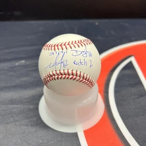 David Tyree & Mario Manningham Signed NY Giants Baseball Autographed Steiner CX - Picture 1 of 3