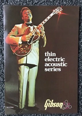 Gibson Thin Electric Acoustic Series 1975 original - folleto de 8 páginas - como nueva Foto 1 de 4