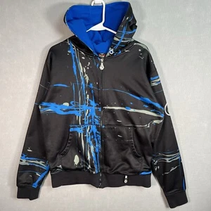 Vintage Y2K Volcom Skateboarding Zip Sweatshirt Adult Small Black Fleece Hoodie - Picture 1 of 10
