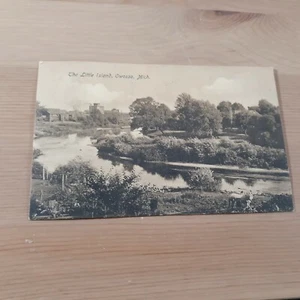 1908 The Little Island Owosso MI Michigan Sepia Postcard - Picture 1 of 1