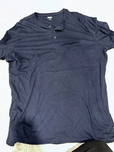 Old Navy Soft Wash Men Shirt XXL Tall Short Sleeve Regular Tee Navy Blue - Picture 1 of 5