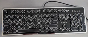 Azio Corp - MK Retro - 01 - Typewriter Style Mechanical Keyboard - (Great Cond) - Picture 1 of 6