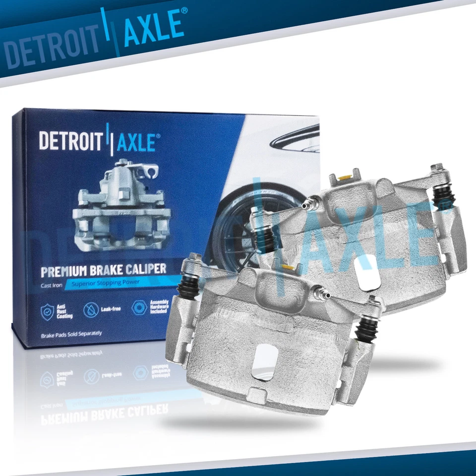 Front Brake Calipers w/ Brackets Assembly for 2001 - 2005 Honda Civic Acura EL - Image 1 of 4