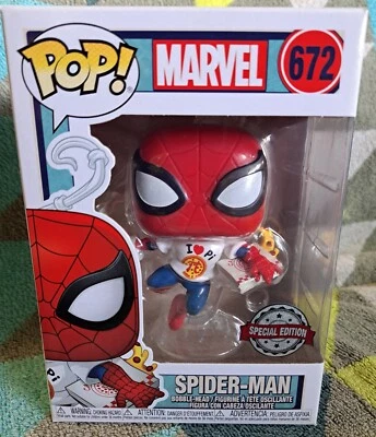Spider Man Pop 672 - Spiderman Pizza - Funko Pop! Vinilo 2020 + Protector Foto 1 de 4