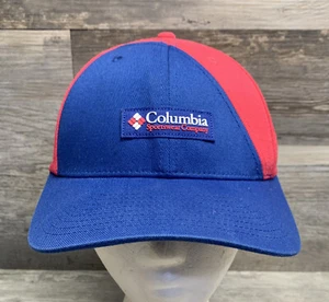 Columbia Sportswear Hat Cap Snapback Flexfit 110 Blue Pink Retro - Picture 1 of 6