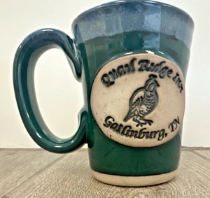 Stoneware Pottery Coffee Mug Handcrafted Quail Ridge Inn Gatlinburg Tennessee - Picture 1 of 13