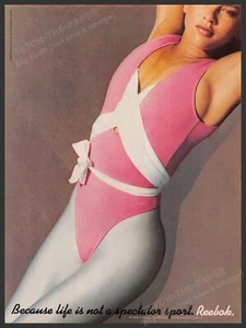 Reebok 1980s Print Advertisement Ad 1987 Leotard Body Workout - Picture 1 of 1