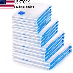 10 x Jumbo Vacuum Storage Bags Travel Space Saver Garment Seal Clothes - Picture 1 of 16