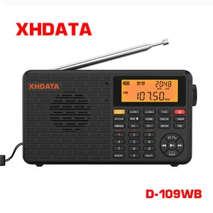 XHDATA D-109WB Digital Global Band Radio NOAA Emergency radio Bluetooth Portable - Picture 1 of 11