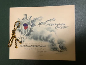 13. Juni 1900 Maryland Agricultural College Beginn Ball Einladung - Bild 1 von 4