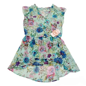 Wonder Nation Girls 2 Pc Top Set-6/6X-Sheer Overlay & Tank Top-Hi/Lo Hem-2Fer - Picture 1 of 3