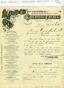 Paris XVIII ème 20 Rue de la Chapelle - Belle Entête Secteur de l'Industrie 1906 - Imagen 1 de 1