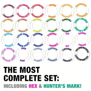 96pcs Acrylic DND Condition Rings RPG Status Effect Markers with Storage Box AU - Imagen 1 de 11