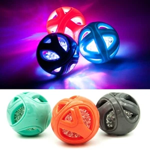 Light up Dog Balls for Dogs Interactive Play in Dark Boredom Teething Stimuation - Picture 1 of 6