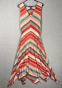 Lauren Ralph Lauren Damen Gr. XL Kleid Chevron Southwestern Cowgirl asymmetrisch - Bild 1 von 13