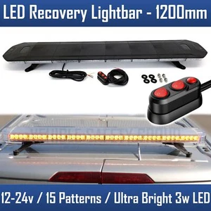 120cm 1.2M 48" Van Truck LED Amber Light Bar Beacon Hazard Recovery Lightbar - Picture 1 of 12