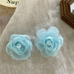 Mesh Pearl Flower Shoe Clips Shoe Wedding Bridal Shoe Sandals Buckle Removable · - Picture 1 of 16