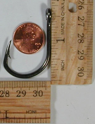 Paquete de 25 ganchos de cebo vivo negros talla 9/0 10827 SS Foto 1 de 3