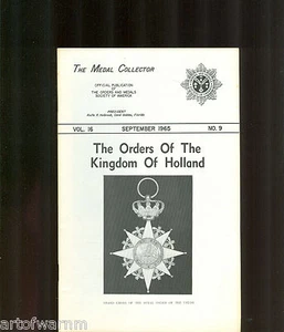 MEDAL COLLECTOR  Vol  16   #  9   1965  (  OMSA Journal )  - Picture 1 of 1