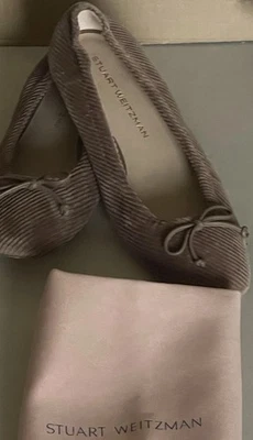 STUART WEITZMAN BRIA PANA TERCIOPELO BALLET PLANO EN TOPO 9,5B Foto 1 de 4