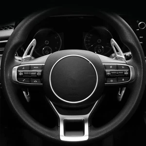 Silver  Aluminum Steering Wheel Shift Paddles Extension For Kia K5 2021-2026 - Foto 1 di 4