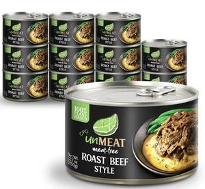 Unmeat Meat Free Roast Beef Style 12 Cans 12.3 Oz Best By 5/17/2027 - Picture 1 of 1
