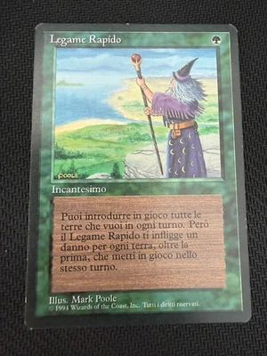 Fastbond - Foreign Black Bordered FBB - Italian Legame Rapido Magic MTG 1994 - Image 1 of 2