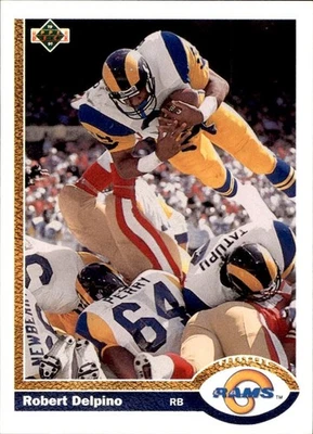 1991 Upper Deck Football #545 Robert Delpino - Los Angeles Rams - Image 1 of 2