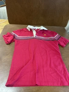 Vintage Retro 1986 McDonald's Crew Uniform Polo Button MEDIUM SIZE RARE - Picture 1 of 17