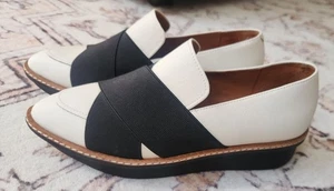 Derek Lam 10 Crosby Women's Sz. 7 Greer Slip-On Loafer White Black - Picture 1 of 7