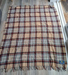 Tappeto da viaggio/coperta picnic vintage Highland Tweeds tartan/lana a quadri camper - Foto 1 di 3
