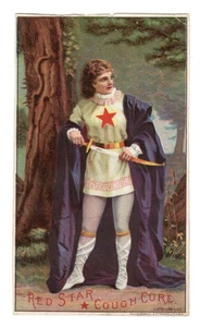 Victorian Trade Card -Red Star Cough Cure - Charles A. Vogeler Baltimore, MD. - Picture 1 of 2