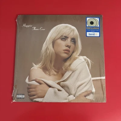 Billie Eilish Happier Than Ever 2 LP White Vinyl Record 2021 - Image 1 of 4