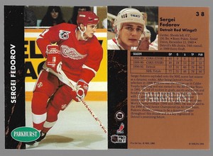 The Sergei Fedorov Hockey Card Collection Singles