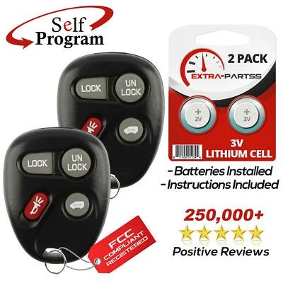 2 For 1999 2000 2001 Pontiac Montana Car Remote Keyless Entry Key Fob Foto 1 de 4