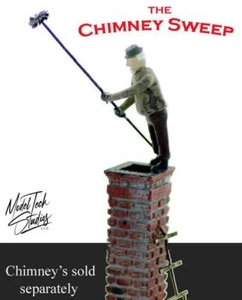 O scale CHIMNEY SWEEP figure come all finished 1/48 scale rooftop detailing - Picture 1 of 1
