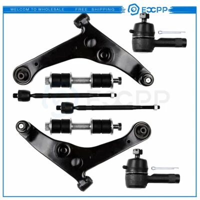For 02-06 Mitsubishi Lancer Suspension 8x Front Lower Control Arms Sway Bars Kit - Image 1 of 4