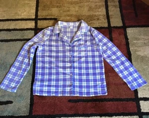 NWOT Adonna Women’s 2 Piece Sleep Pajamas Size Medium Plaid Purple & White Plaid - Picture 1 of 4