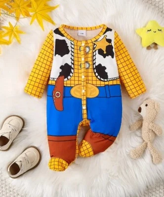 NEW Baby Toy Story Woody Halloween Romper Jumpsuit Costume - Image 1 of 4