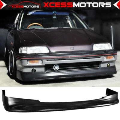 Fits 88-91 Honda Civic Zenki Z Style Front Bumper Lip Chin Spoiler Unpainted PU - Imagem 1 de 4