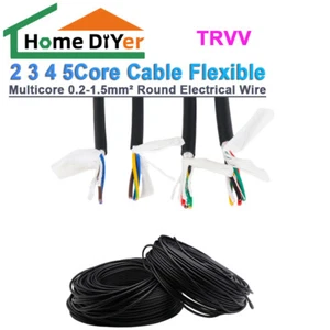 2 3 4 5Core Cable Flexible Multicore 0.2-1.5mm² Round Electrical Wire TRVV - Picture 1 of 12