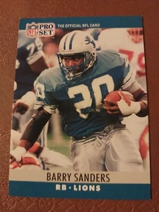 1990 BARRY SANDERS PRO SET NFL CARD #102 DETROIT LIONS OKLAHOMA ST HEISMAN - Bild 1 von 2