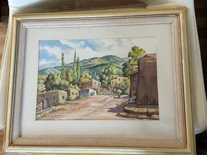 DON F PARTRIDGE ORIGINAL WATERCOLOR PAINTING "IN OLD SANTA FE"  22.75" X 28.75" - Picture 1 of 5