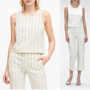 Banana Republic 2 piece set linen cotton blend crop top and pants size medium - Picture 1 of 16