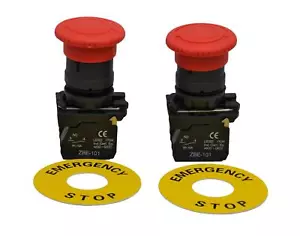 Mushroom head pushbutton turns to release NC NO Switch Electrical 12V 24V TB5-A - Imagen 1 de 7