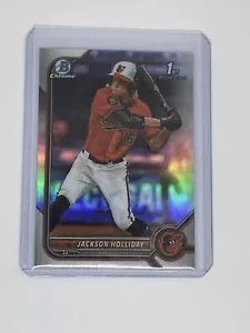 2022 Bowman Draft Jackson Holliday 1st Chrome Refractor #BDC-168 Oriolies - Picture 1 of 2