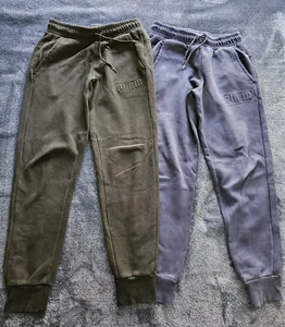 Lot Of 2 Puma Joggers Youth Size Small Blue And Navy - Picture 1 of 11
