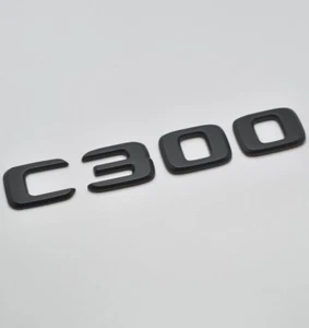 Matt Black C300 Car Letter Number Rear Trunk Boot Badge Emblem For Mercedes Benz - Picture 1 of 1