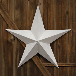Large 36" White Barn Star Primitive Country Flag Wall Decor