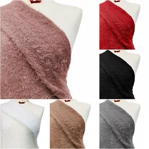 Mohair Jersey Fabric Premium Quality Stretch Soft Knit Loungewear Plush Material - Picture 1 of 32